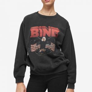 ANINE BING VINTAGE BING SWEATSHIRT - BLACK