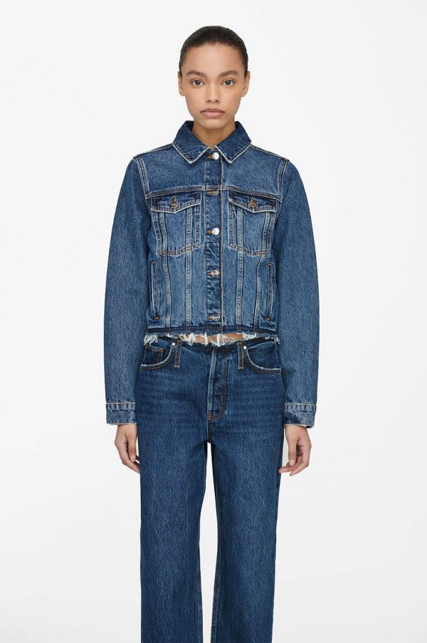 ANINE BING JACKIE 1999 JACKET - MID INDIGO - Image 2