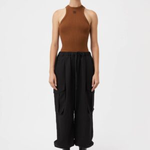 C & M by CAMILLA AND MARC Nora Rib Tank Dark Chocolate