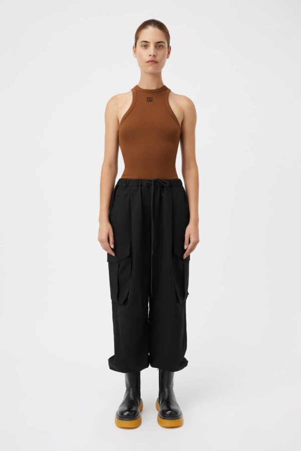 C & M by CAMILLA AND MARC Nora Rib Tank Dark Chocolate