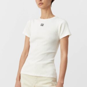 CAMILLA AND MARC Nora Cotton Fitted Tee in Soft White.