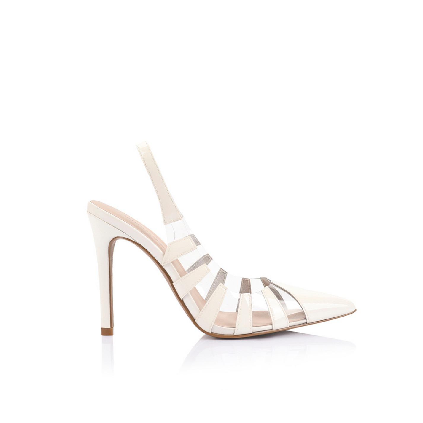 LANA WILKINSON Sasha Pump Vinylite & White Patent