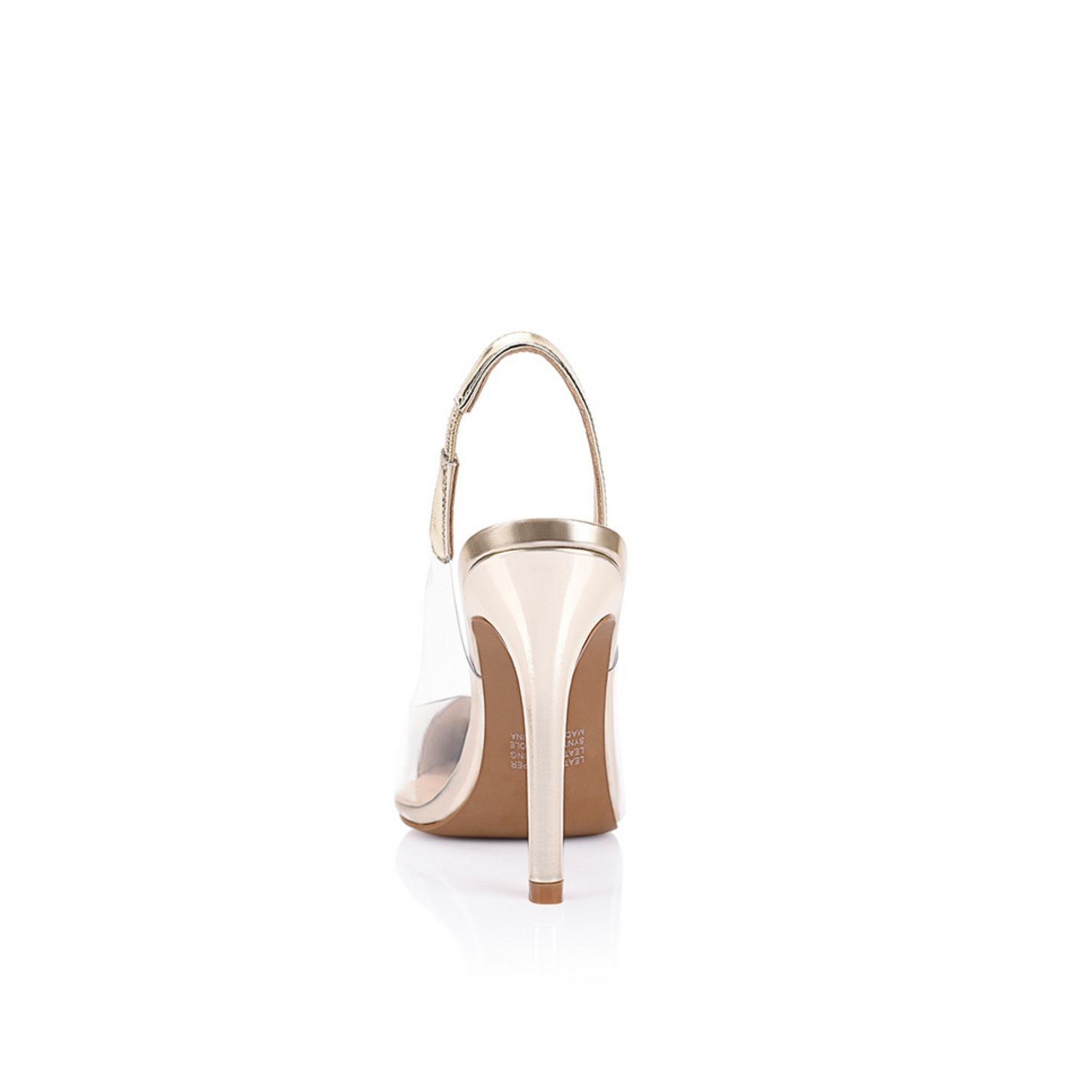 LANA WILKINSON Romy Pump Vinylite & Gold Patent - Image 3