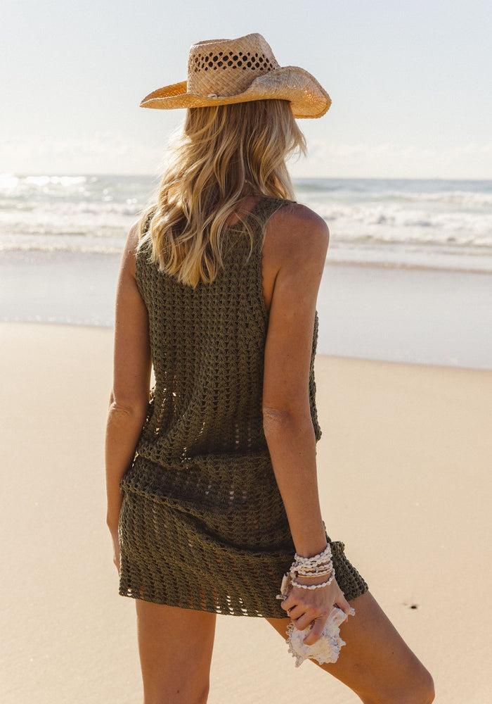 Cabo Crochet Mini Dress - Cactus - Image 2