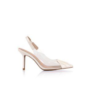 LANA WILKINSON Remi Pump Vinylite & White Patent Leather