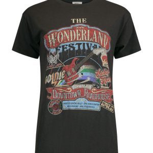 SPELL Wonderland Biker Tee - Charcoal
