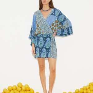 BOTEH onda silk robe dress