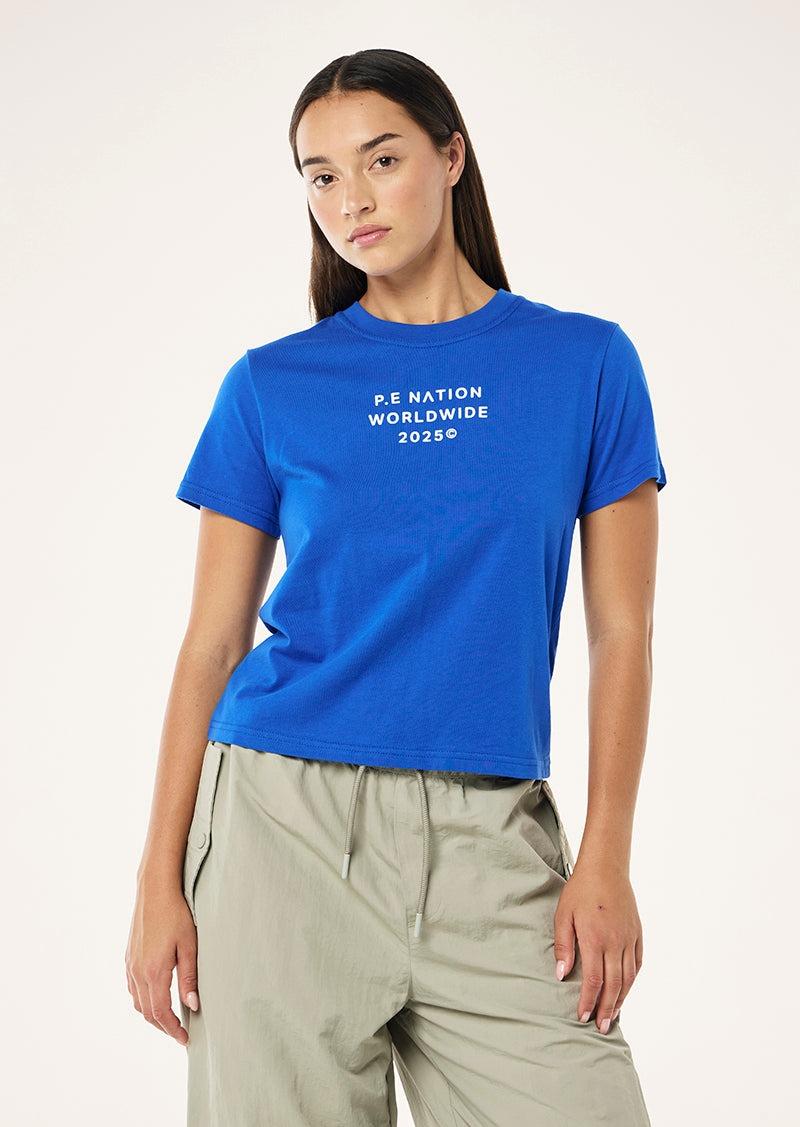 PE NATION COMPACT TEE IN ROYAL Blue