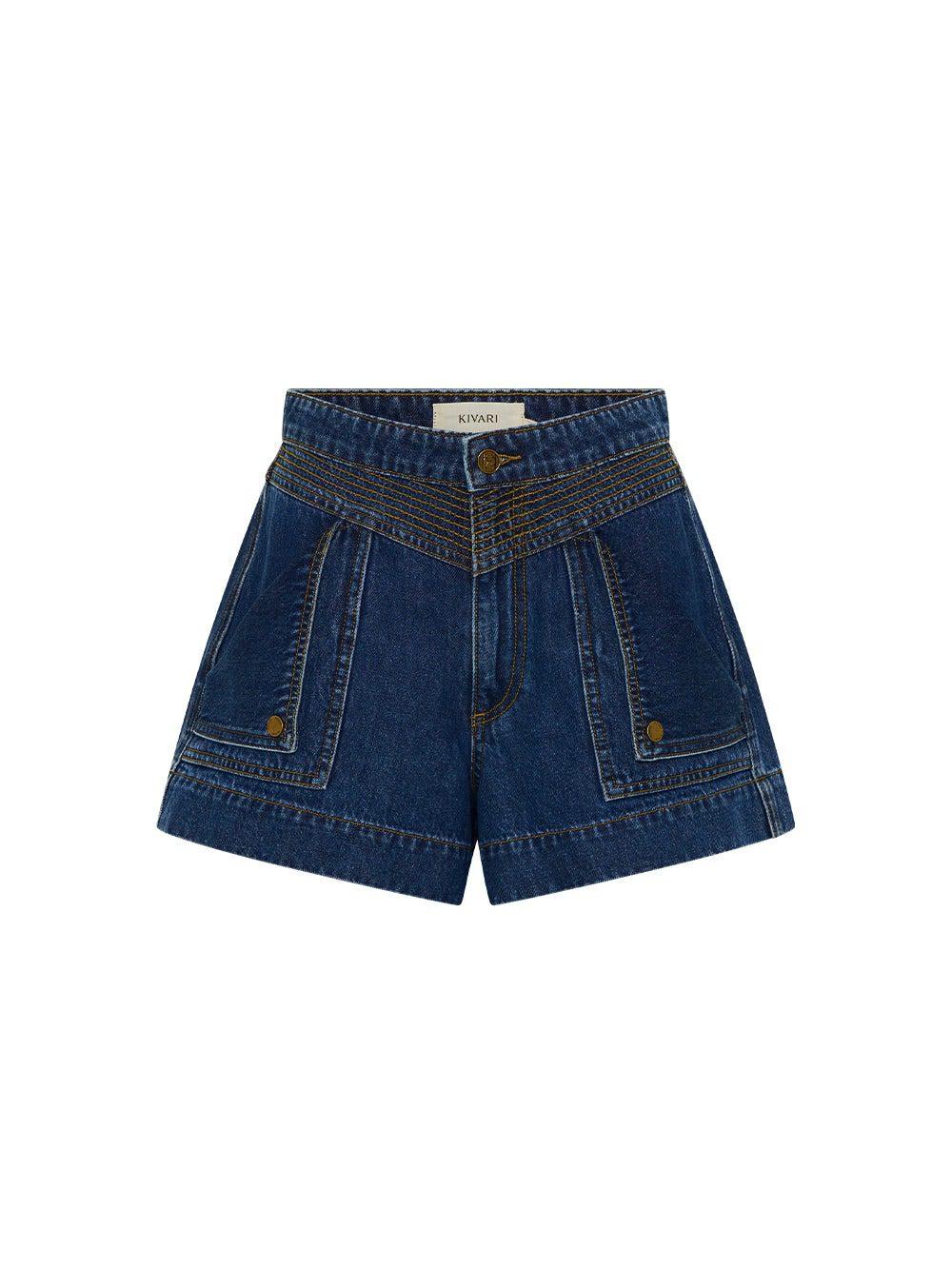 KIVARI Celene Denim Short - Indigo