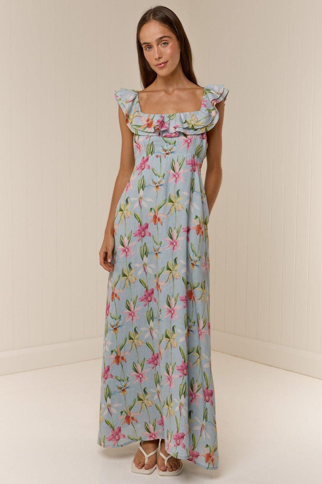 PALM NOOSA Gia Dress Colourful Orchid