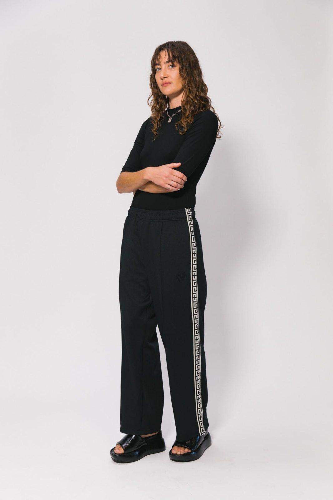 SOMETHING VERY SPECIAL Black Geo Track Pants - Image 2