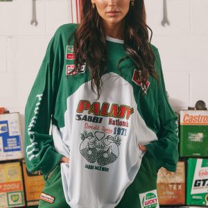 SABBI THE LONG SLEEVE MERMAID RACING TEE - Green