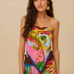 FARM RIO SUMMER PICNIC MULTICOLOR SCARF
