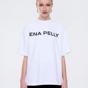 ENA PELLY CHLOE OVERSIZED TEE - CORE LOGO 2.0 White