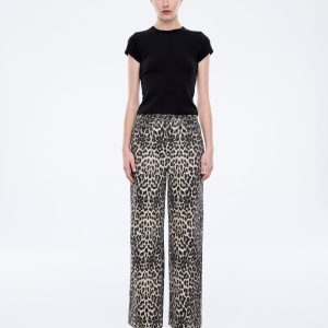 ENA PELLY SURI Jean LEOPARD PRINT