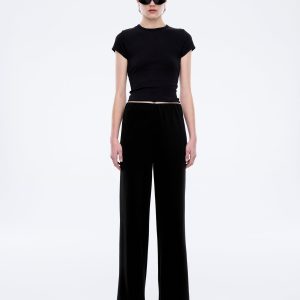 ENA PELLY ALESSA RELAXED SOFT JERSEY PANT Black