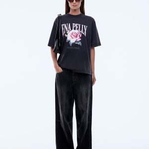ENA PELLY ENA PELLY ROSE TEE Vintage Black