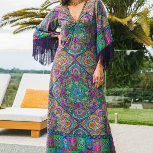 NINE LIVES BAZAAR Muse Maxi Dress Mystique