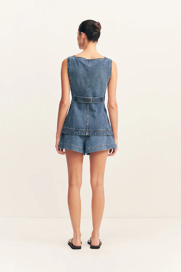 SHONA JOY - Raquel Vest - Vintage Blue - Image 2
