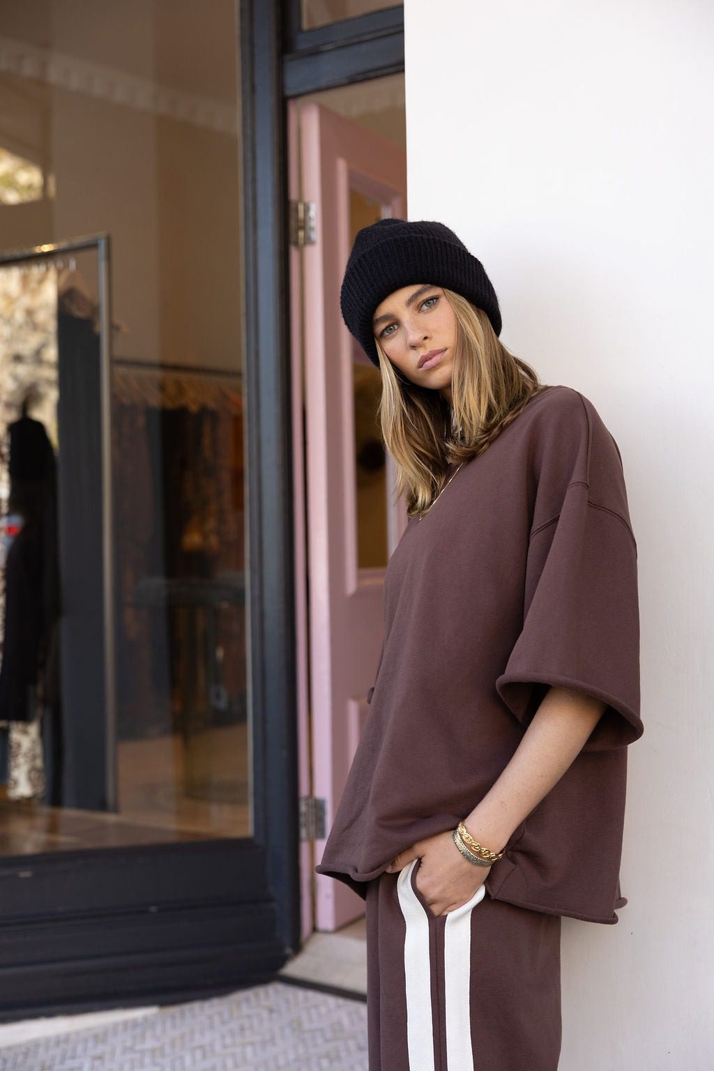 LUNA LANE The Mason Tee / Chocolate