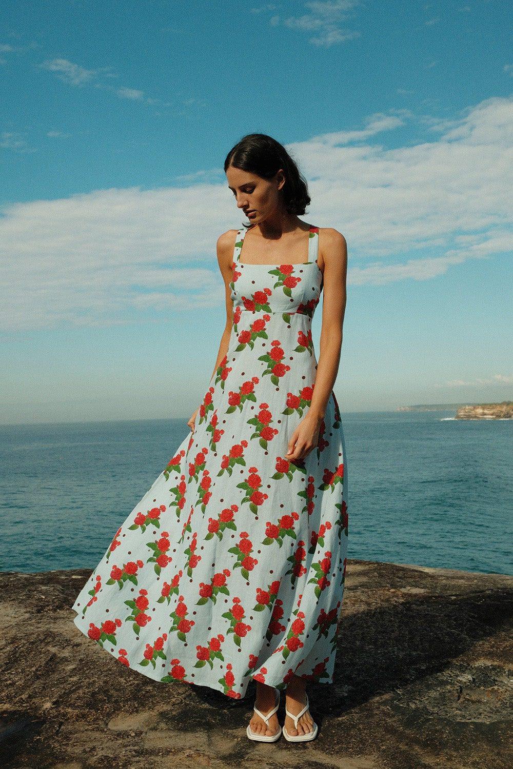 PALM NOOSA Belle Dress Sky Garden - Image 3