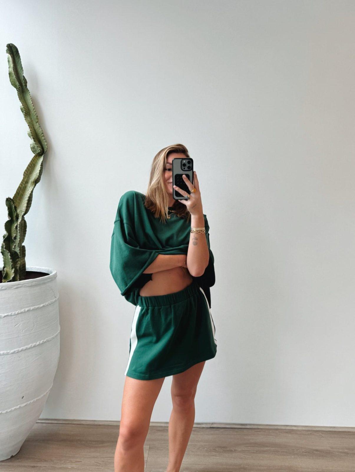 LUNA LANE The Maya Mini Skirt / Forest Green - Image 2