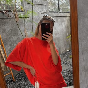 LUNA LANE The Mason Tee / Chilli