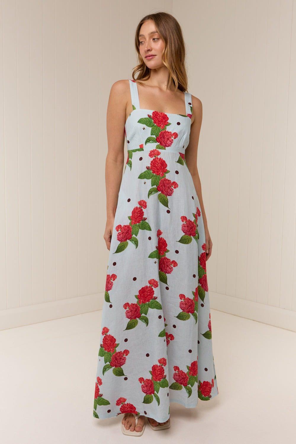 PALM NOOSA Belle Dress Sky Garden - Image 2