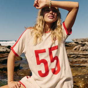 INDIGO AND WOLFE Club 55 Tee - RED