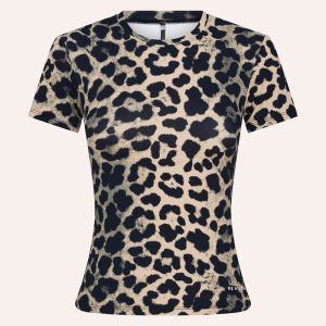 PE NATION Foundation short sleeve tee in leopard