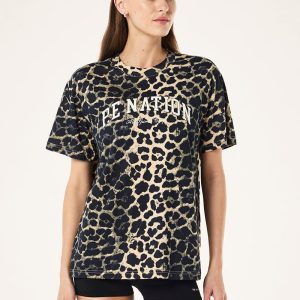 PE NATION Heritage tee in leopard