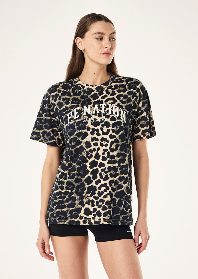 PE NATION Heritage tee in leopard