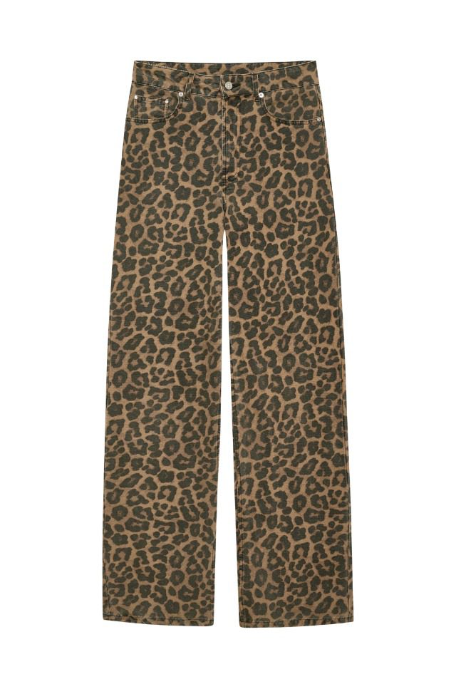 ANINE BING Anine Bing Hugh Jean in Black and Brown Leopard
