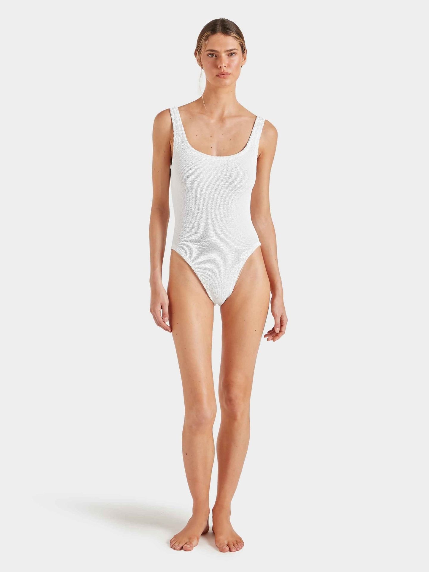 HUNZA G Square Neck Swim White - Image 2