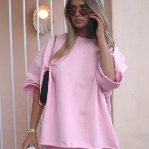 LUNA LANE The Mason Tee / Pink