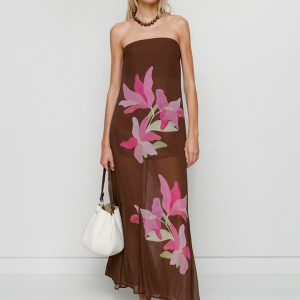 THE WOLF GANG Lupa Strapless Maxi Dress