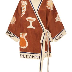 ALEMAIS soleil d'amour wrap mini dress