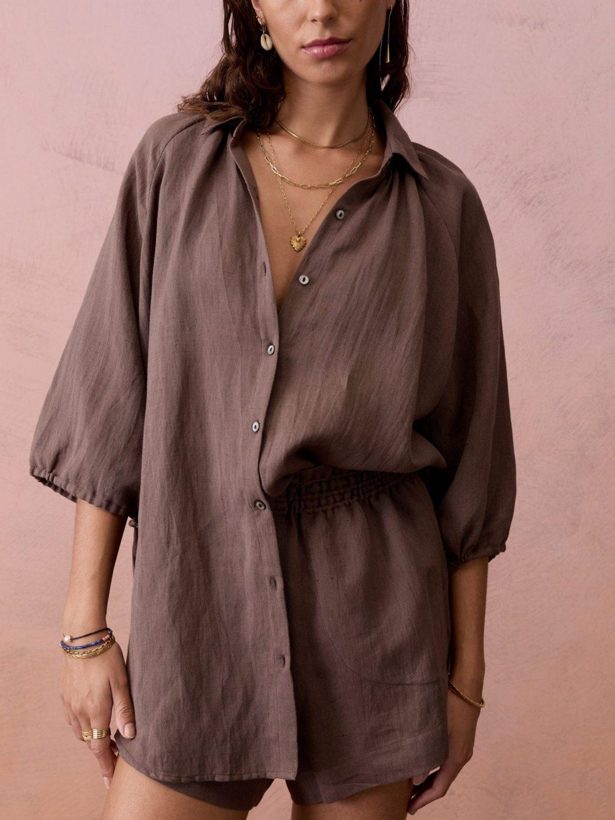 BOTEH la ponche shirt mocha