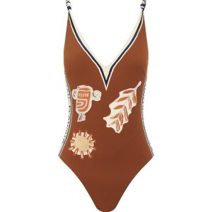 ALEMAIS soleil d'amour v neck one piece