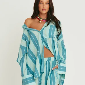 SABBI THE DON JULIO SHIRT - POP STRIPE BLUE