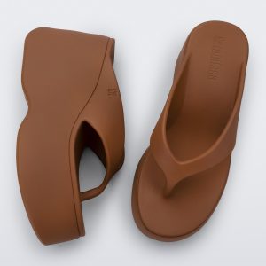 MELISSA  Free Thong Wedge Brown