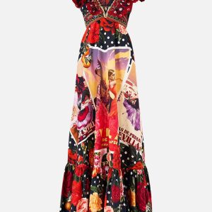 CAMILLA frill neck dress with hardware Daughters of duende