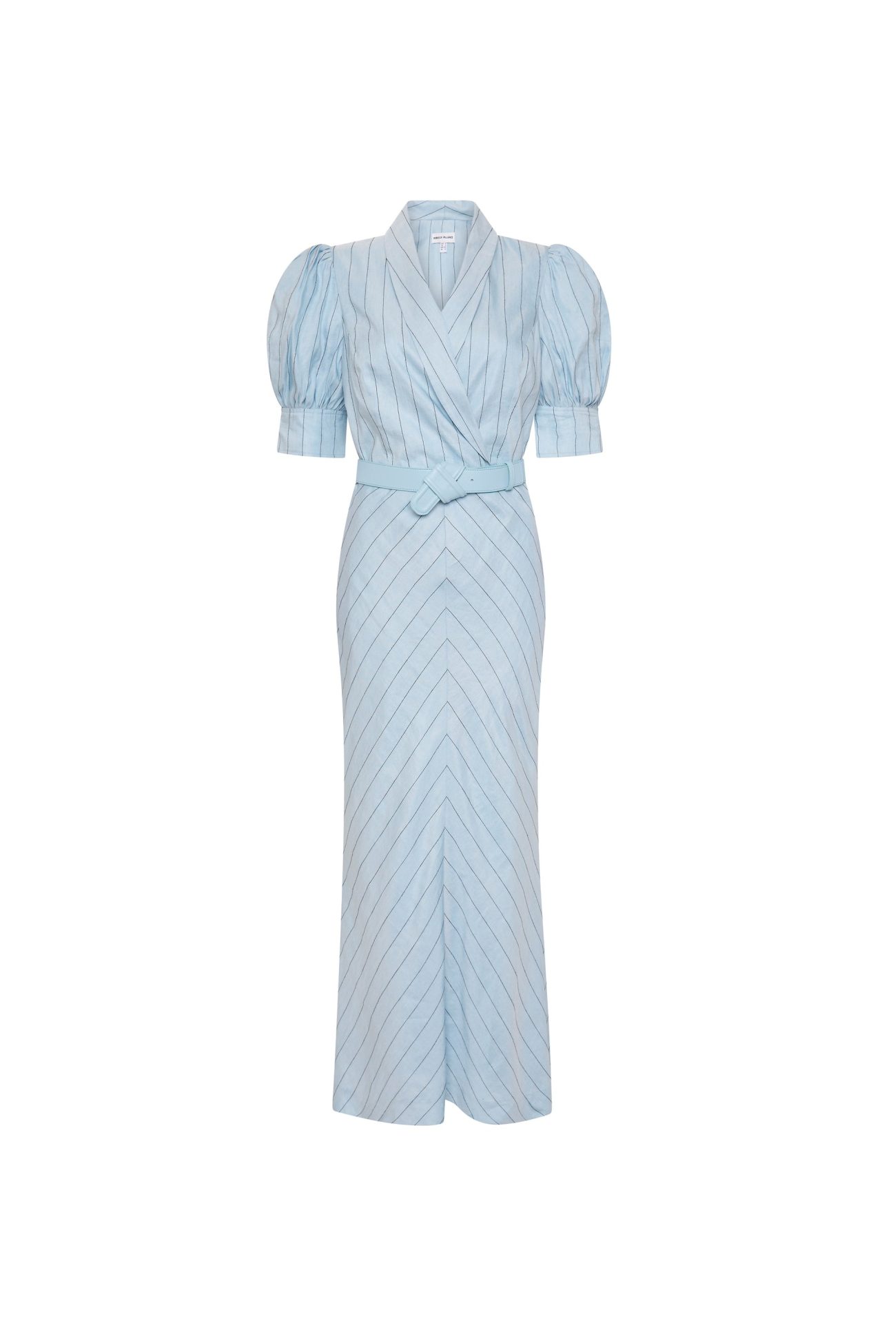 REBECCA VALLANCE Effie Midi Dress Pale Blue
