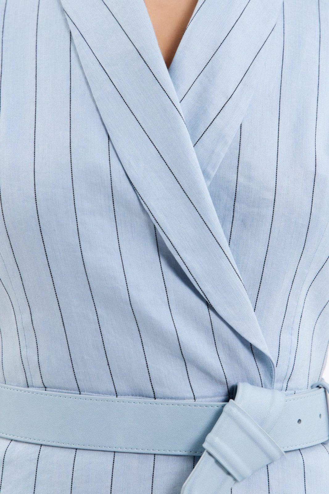 REBECCA VALLANCE Effie Midi Dress Pale Blue - Image 3