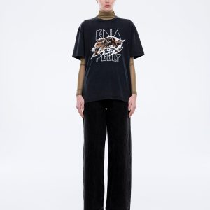 ENA PELLY Jessie Oversized Tee Tigers Eye VINTAGE BLACK