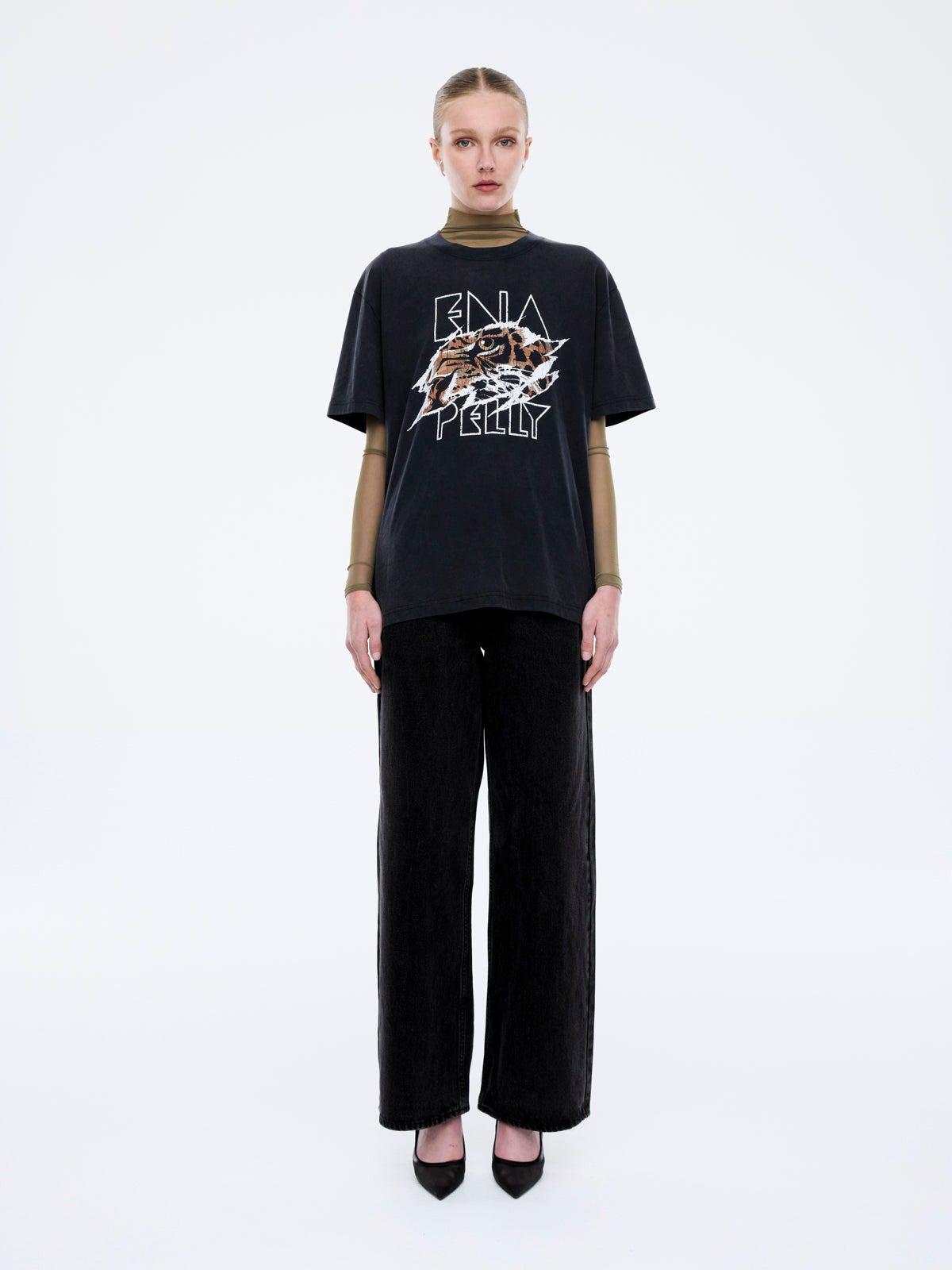 ENA PELLY Jessie Oversized Tee Tigers Eye VINTAGE BLACK