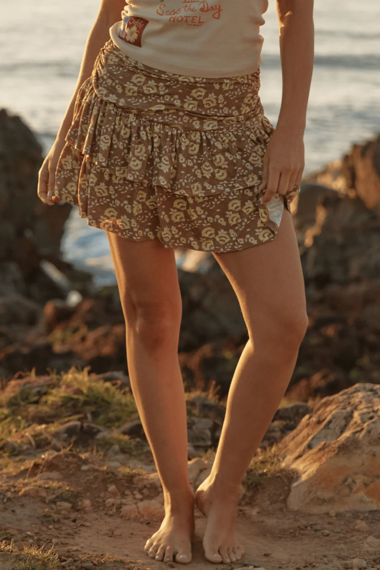SABBI THE SEAS THE DAY RA-RA SKIRT - MOCHA