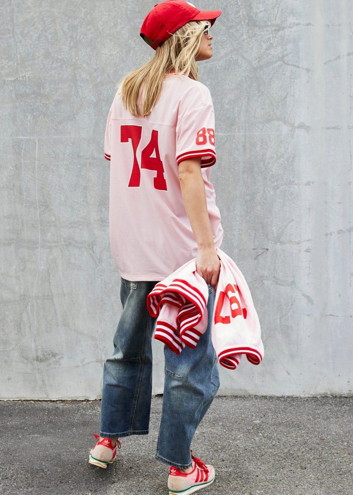 HAMMILL & CO 74 RETRO MESH TEE Pink - Image 2