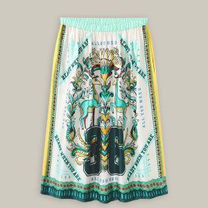 Me369 Vanessa Sporty Jade Midi Skirt