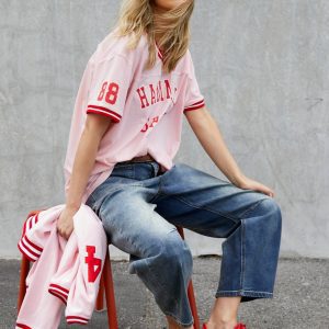 HAMMILL & CO 74 RETRO MESH TEE Pink